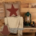 thumbnail image 3 of VHC Brands Dawson Star Appliqued Cotton Rustic Farmhouse Bedding Square 18x18 Filled Pillow Ruffled Red, 3 of 6