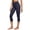 Navy2, variant on Capri Leggings for Women Clearance Running Capri Stretch Summer Yoga Pants for Women Lightweight High Waisted Workout Lounge Pilates Pants for Women Elastic Waistband Casual Black L