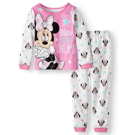 Minnie Mouse Cotton Tight Fit Pajamas, 2-piece Set (Toddler Girls)
