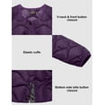 thumbnail image 7 of Little Donkey Andy Women's Quilted Jacket Lightweight Warm Winter Puffer Jackets Long Sleeve Padded Coats Outwear With 6 Pockets Purple, Medium, 7 of 7