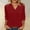 Wine, variant on Womens Summer Tops Dressy Casual 3/4 Sleeve Scalloped Trim V Neck Shirts Ladies Loose Fit Basic Tunic T Shirts Blouse(White,M)