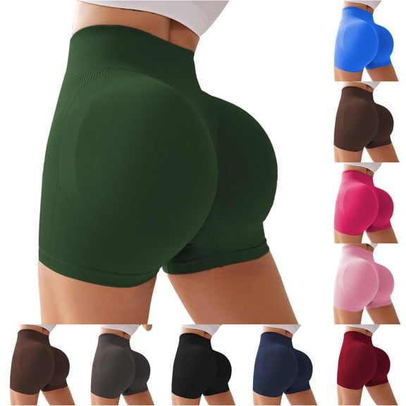 xfsWaSs Biker Shorts for Women High Waisted Tummy Control Workout Shorts Soft Stretchy Yoga Shorts Running Fitness Athletic Gym Shorts