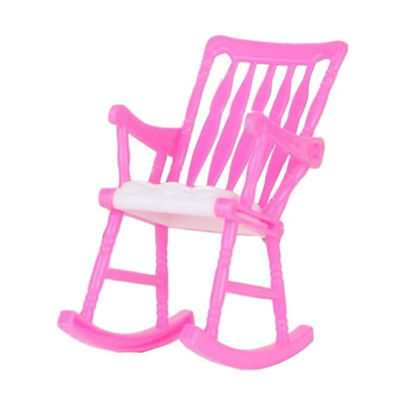 1 mini mecedora para muñecas, accesorios de juego de rol para niñas y niños (color aleatorio).