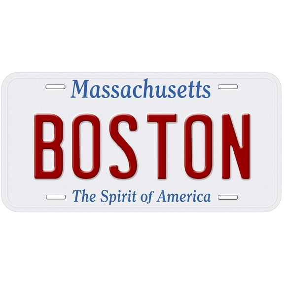 Boston Capital Of Massachusetts Flat Novelty Car License Plate