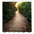 thumbnail image 3 of Ambesonne Autumn Shower Curtain, Mangrove Forest Sunlight, 69"Wx84"L, Brown Green Yellow, 3 of 5