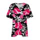 thumbnail image 4 of Tamaño Más Manga Corta Tops para las Mujeres V-Cuello Imprimir Blusa Casual, Tamaño Grande de Verano Top para el Uso Diario, 4 of 5