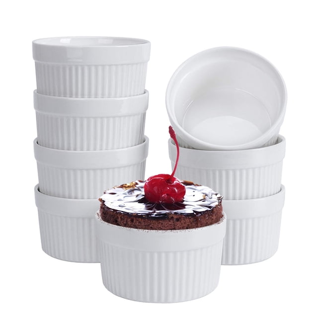 Ramekins GPYG Creme Brulee, 180 ml, juego de 8 unidades de porcelana