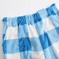 thumbnail image 6 of Pajama Pants Women Plaid Stretch Comfy Lounge Pants No Drawstring Waist Sleep Bottoms with Pockets Sky Blue 2XL, 6 of 6