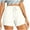White, variant on Ahdbta Women's Hiking Shorts Golf Athletic Outdoor Shorts Plus Size Elastic Waist Drawstring Casual Summer Beach Shorts with Pockets