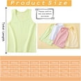 thumbnail image 7 of Hbhpov Toddler Girls' Undershirts，Cotton Layering Tank Tops，4 Pack，Sizes 2-8, 7 of 7