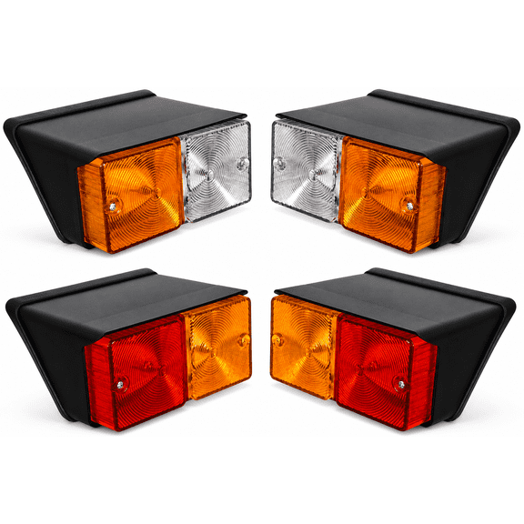 12V Tractor Indicator & Tail Light Assembly Set for Case IH Fiat Ford New Holland, Turn Signal Flasher Lamp D3NN13405B D3NN13N32