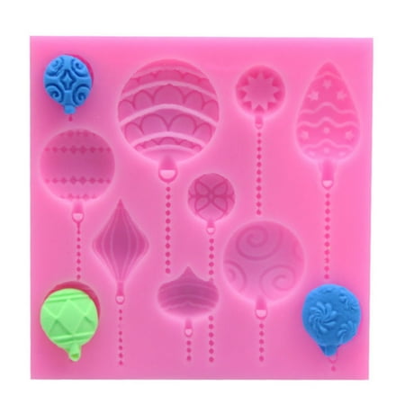 

Veki Christmas Balloon Ball Liquid Silicone Mould Fondant Chocolate Cake Mould DIY Baking Mould Stainless Steel Cake Pan Set