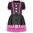 thumbnail image 3 of iEFiEL Girls Short Sleeve Tutu Dance Dress Figure Skating Stage Performance Christmas Elf Dress Hot Pink 12, 3 of 7