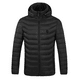 thumbnail image 1 of Chaqueta con capucha y control único de zona 9, con calefacción, acolchada de algodón, para exteriores, con calefacción inteligente, chaqueta eléctrica cálida a prueba de frío, impermeable, 1 of 1