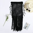 thumbnail image 4 of Women Sexy Beach Coverups Summer Crochet Mesh Fishnet Bikini Maxi Skirt Tassel for Swimwear Bathing Suit, 4 of 4
