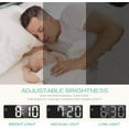 thumbnail image 3 of Digital Alarm Clock, Small Mirror Surface Desk Clock, Led Alarm Clock with 1.5M USB Cable for Charging, Adjustable Brightness, Snooze, Suitable for Bedroom, 3 of 8