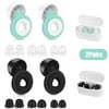 TSV 2 Pairs Ear Plugs for Sleeping Noise Cancelling, Reusable Loop Quiet Ear Plugs, 25dB NRR