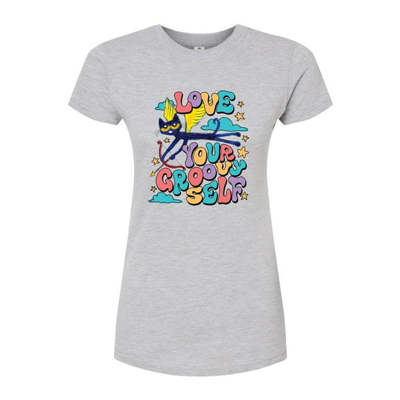 Pete The Cat - Love Yourself - Juniors Fitted Graphic T-Shirt