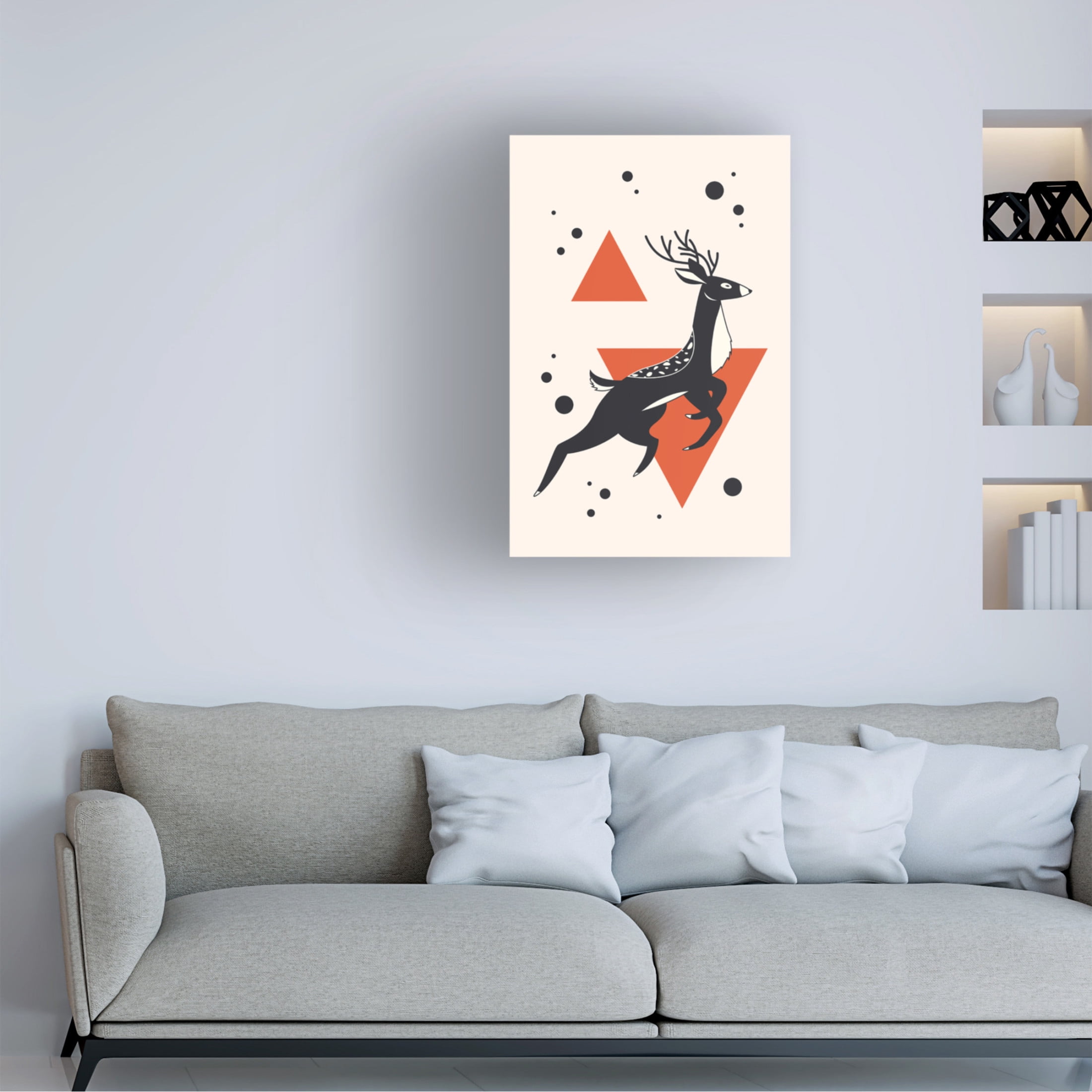 Trademark Fine Art jay stanley  Abstract Deer 1 Canvas Wall Art
