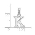 thumbnail image 3 of Diamond2Deal 14K Pendentif Initiale Lettre K en Or Blanc pour Femmes, 3 of 6