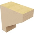 thumbnail image 5 of 2"W x 4"D x 4"H Classic Clemmons Rough Cedar Woodgrain TimberThane Corbel, Primed Tan, 5 of 6