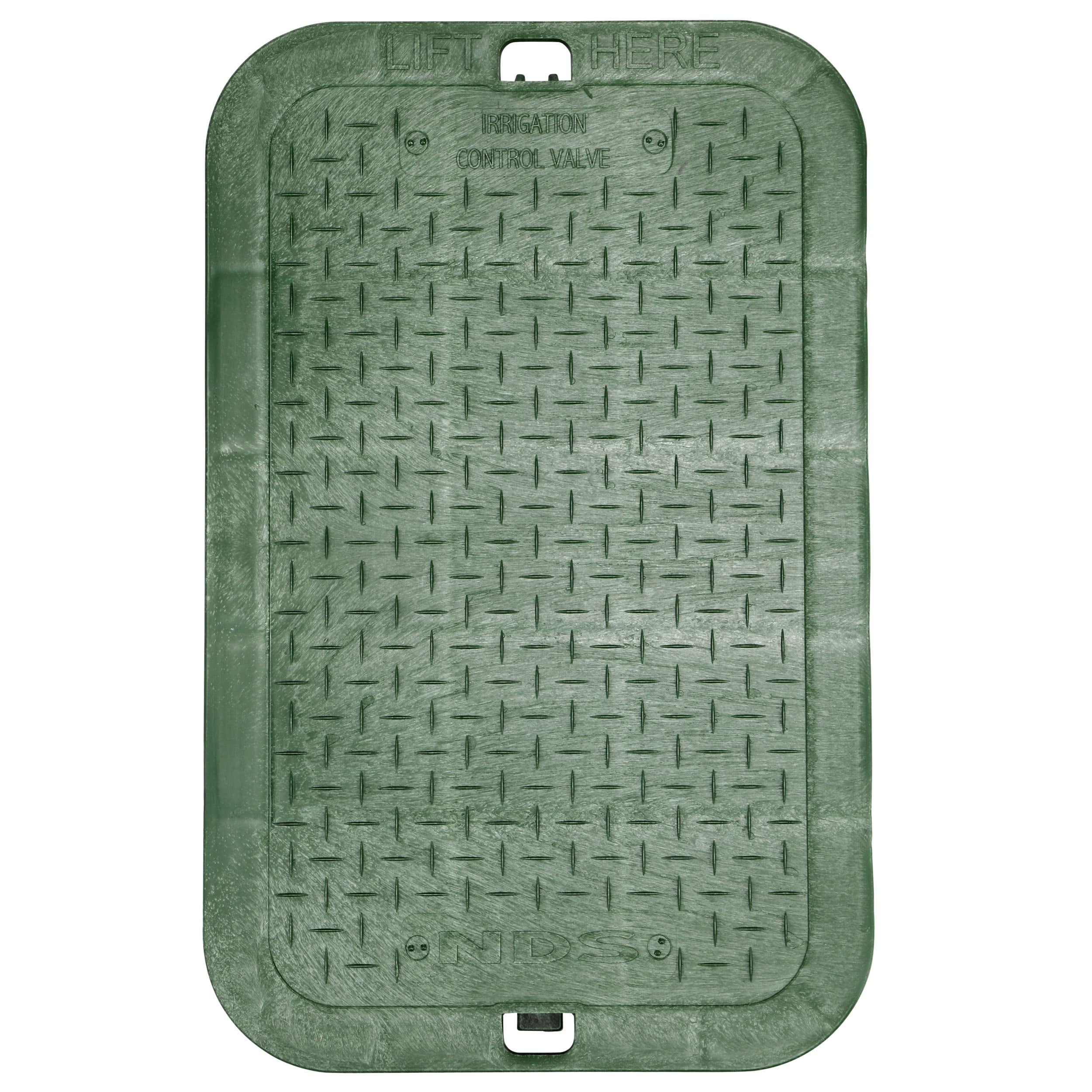 NDS D1000-SG Rectangle Valve Box with Drop-In Cover, 10-Inch by 15-Inch by 10-Inch, Black/Green CA1