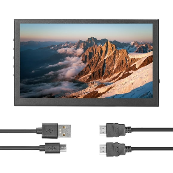 TFixol 7 Inch Screen Portable Monitor 1024*600 Resolution IPS Panel LCD Capacitive Monitoring Display with Speakers