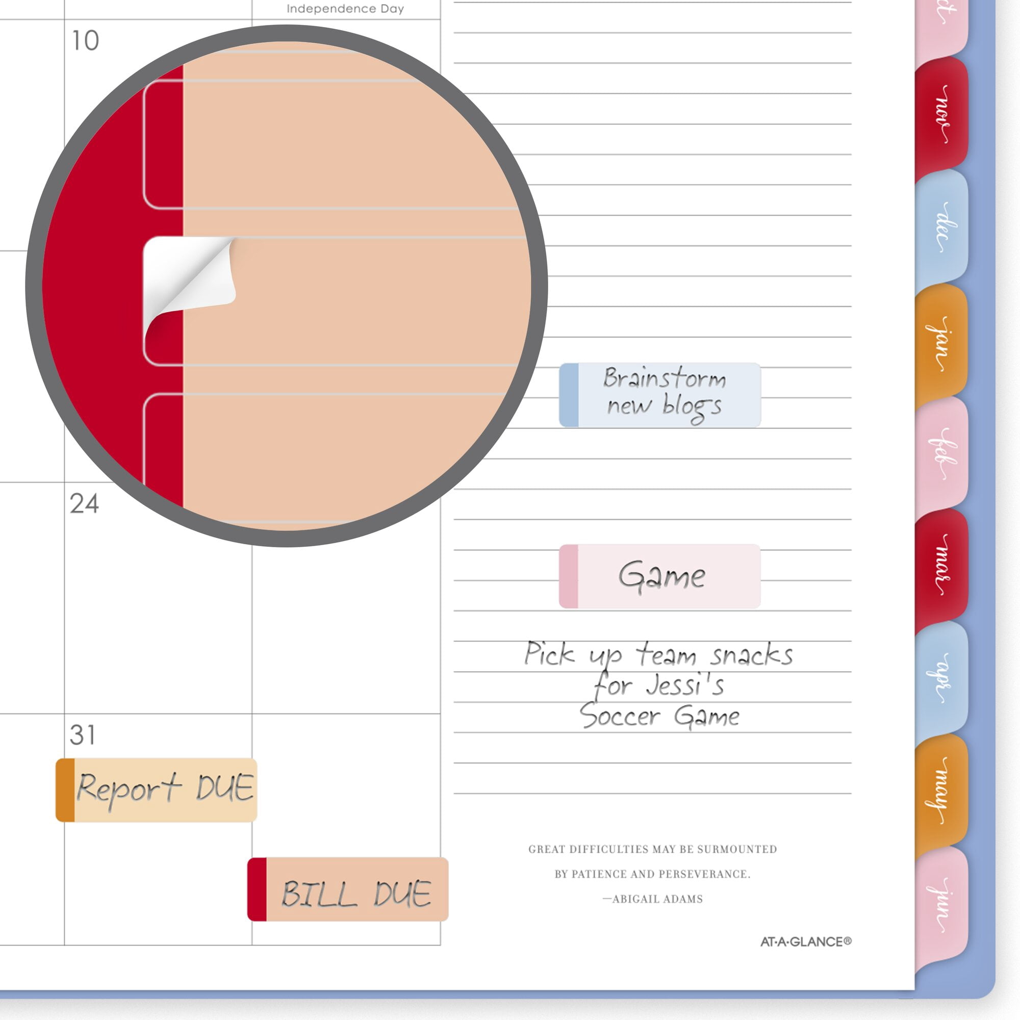 AT-A-GLANCE Harmony Academic 2026-2027 Weekly Monthly Planner Blue Aura Medium 7