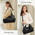 thumbnail image 7 of KALUNMA Handbags for Women Large Hobo Shoulder Bags Soft PU Leather Multi-Pocket Tote Bag, 7 of 7