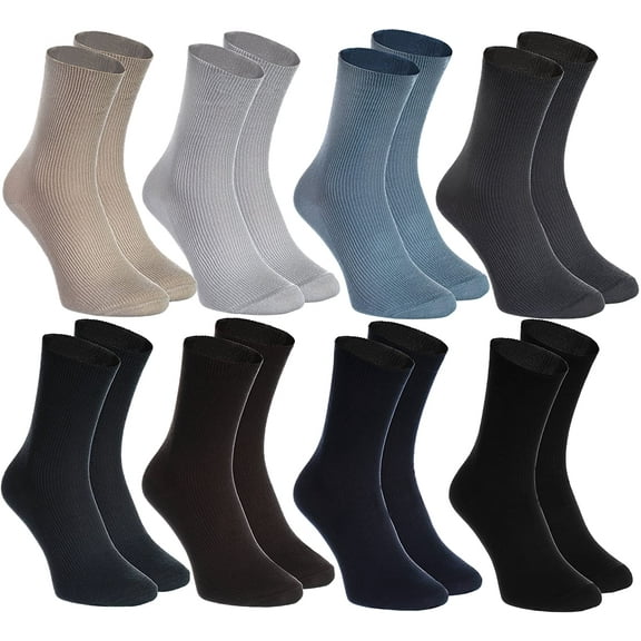 8 pairs of  Non-Elastic Cotton Socks for SWOLLEN FEET for Mens andwomens