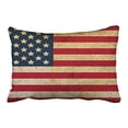 thumbnail image 1 of RYLABLUE Vintage Rustic American Flag Old Fashioned Chic Simple Polyester 20 x 30 Inch Rectangle Throw Pillow Covers With Hidden Zipper Home Sofa Cushion Decorative Pillowcases, 1 of 1