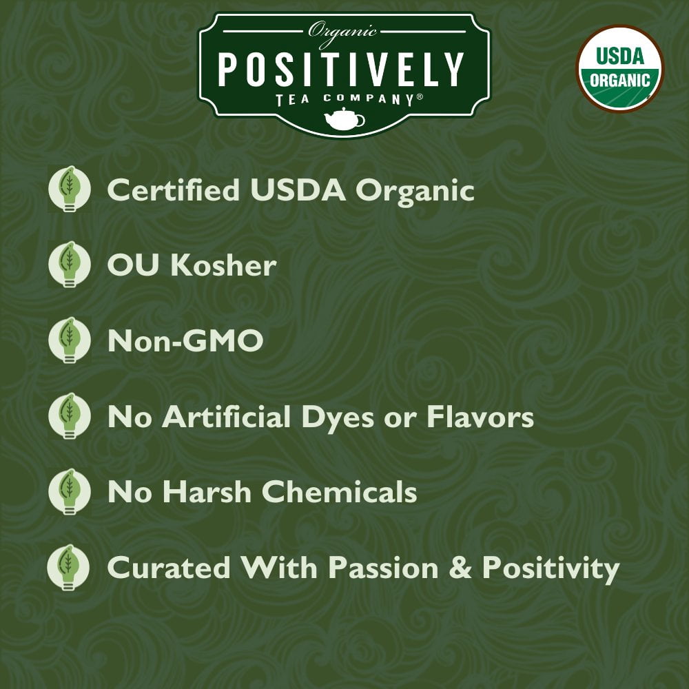 Positively Tea's Organic Green Tea Tea Bags, 6 Boxes 120 Tea Bags