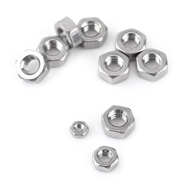 LHCER Ensemble de Vis de Tête de Bouchon Vis et Écrous, 480pcs M2 M3 M4 Acier Inoxydable SS304 Hexagonale Tête de Bouchon Vis et Écrous Ensemble de Rotation