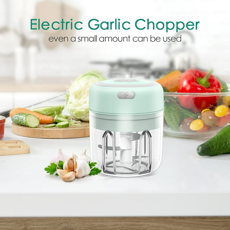 Electric Mini Food Chopper,Electric Garlic Processor,Mini Baby  Supplementary Food Blender, Wireless Portable Waterproof Usb Charging Food  Mixer 