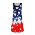 thumbnail image 4 of Women's Tank Style Sundress, Sleeveless Summer Dress with Patriotic Design, Lightweight Outfit for Fireworks Nights and BBQs,Red 2XL, 4 of 5