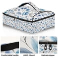 thumbnail image 2 of Iauyy Casserole Carrier for Hot Food Insulated Casserole Travel Carry Bag with Lid Food Warmer Bag for Party/Picnic,Light Gray and Blue Flowers, 2 of 7