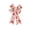 D, variant on Vikakiooze 2022 25cm Christmas Bow Large Snowflake Stripe Print Linen Bow Christmas Decorations