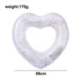 thumbnail image 2 of Inflatable Ldren's Swim Ring, Love Shape Transparent Feather Floating Swim Ring, 2 of 4