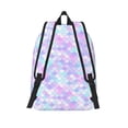 thumbnail image 2 of Lsque Rainbow Scales Pattern Canvas Daypack, Durable Backpack, High-quality Versatile Backpack,Vintage Compact Backpack-Medium, 2 of 6