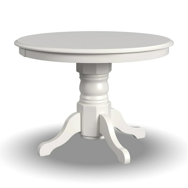 Bowery Hill Table de Salle à Manger à Piédestal Rond en Blanc Antique