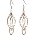 thumbnail image 1 of 18K Gold Plated Gold Earrings for Women Classic Infinity Swirl Wire Gold Dangle, 1 of 3