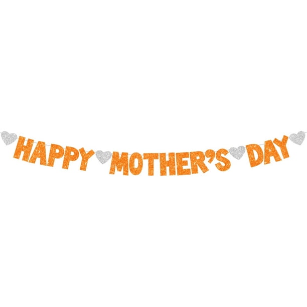 ¡Feliz Día de la Madre! Banners para el Día de la Madre, banners brillantes, calcomanías decorativas, colgantes