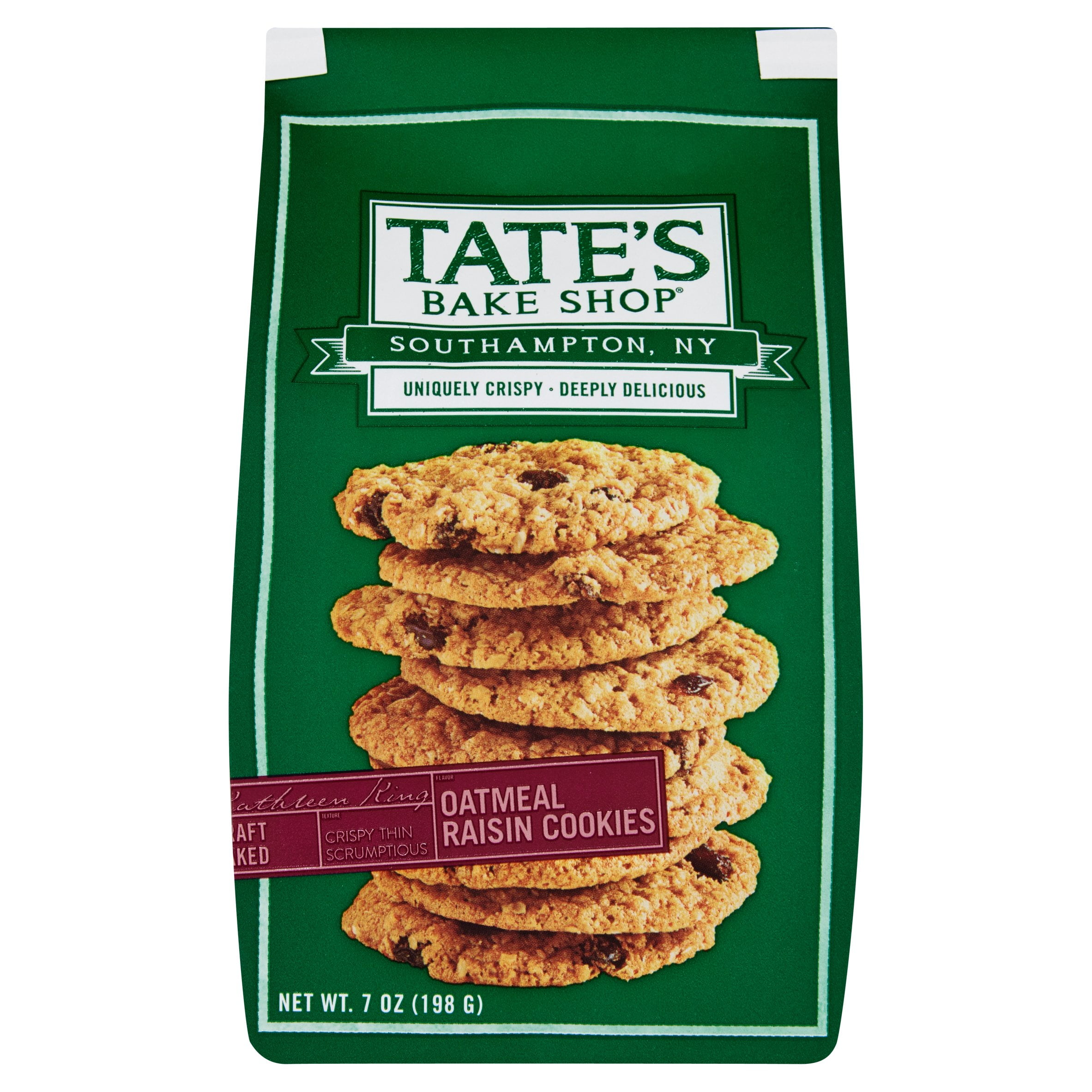 Tates Cookies Oatmeal Raisin,7 Oz (Pack Of 6)