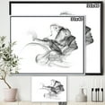 thumbnail image 3 of Designart ' Woman and Smoke Double Exposure ' Portrait Framed Canvas Art Print, 3 of 3