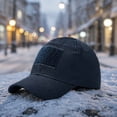 thumbnail image 5 of Patch Baseball Cap for Men Ripstop Hook-and-Loop Operator Hat for Outdoor Navy Free Size, 5 of 6