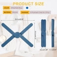 thumbnail image 2 of Uxcell 6 Pcs Trivet de silicona plegable, alfombrillas para ollas calientes, soporte antideslizante para platos, blanco/azul oscuro, 2 of 7