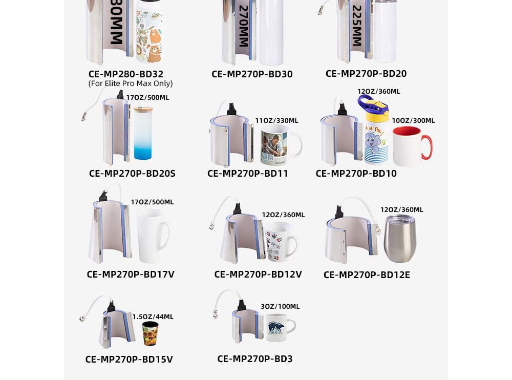 HayWHNKN 11 in 1 Tumbler Mug Heat Press Machine Sublimation Printing Machine
