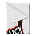 thumbnail image 2 of David Soft Flannel Fleece Throw Blanket, Modern Wall Writing Typography Boys Birthday Theme Scribbling Name, Cozy Plush for Indoor and Outdoor Use, 60" x 80", Vermilion White, by Ambesonne, 2 of 5