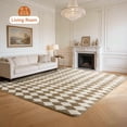 thumbnail image 4 of CozyDesg Large Rugs,8'x10' Soft Fluffy Shag Indoor Floor Carpet for Living Room Bedroom Dining Room Office Home Decor,Beige & White, 4 of 9