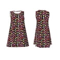 thumbnail image 3 of Bixox Colourfull Owl Print Women's Sleeveless A-Line Dress with Pockets, Casual Knee-Length Tank Dress for Summer-Small, 3 of 7